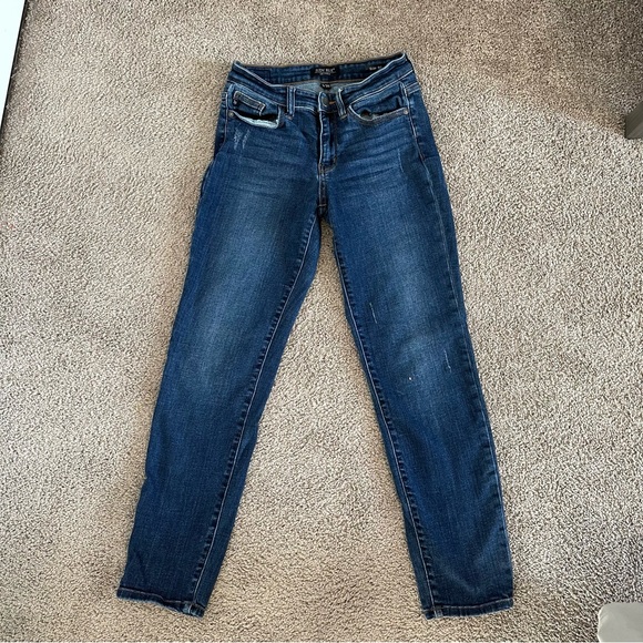 Judy Blue Medium Wash Slim Fit Straight Leg Ankle Jeans Women’s Size 26 - Picture 2 of 13